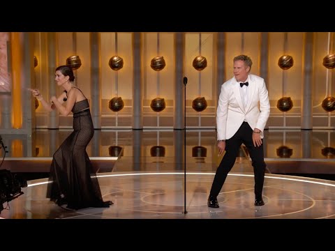 Will Ferrell &amp; Kristen Wiig Present Male Actor – Motion Picture Musical/Comedy I 81st Golden Globes